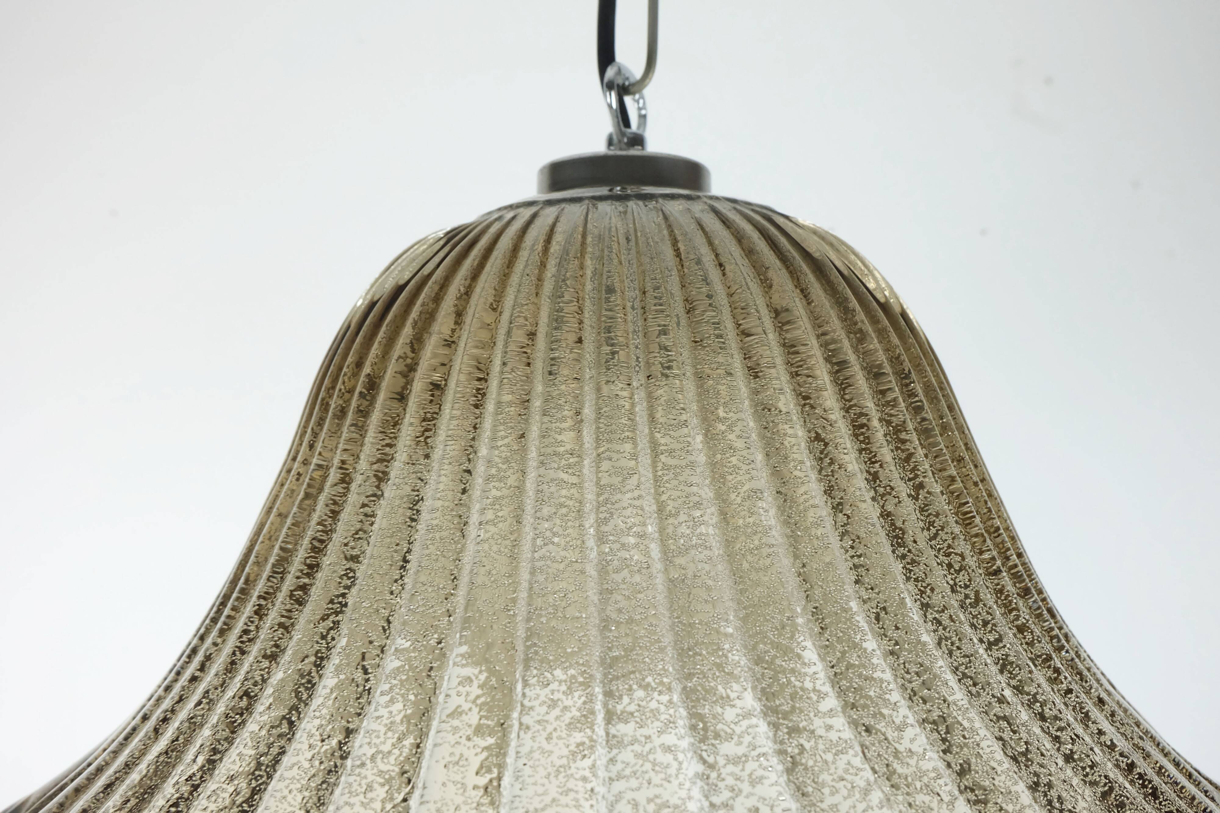 Suspension vintage briloner leuchten verre de murano et métal années 1970