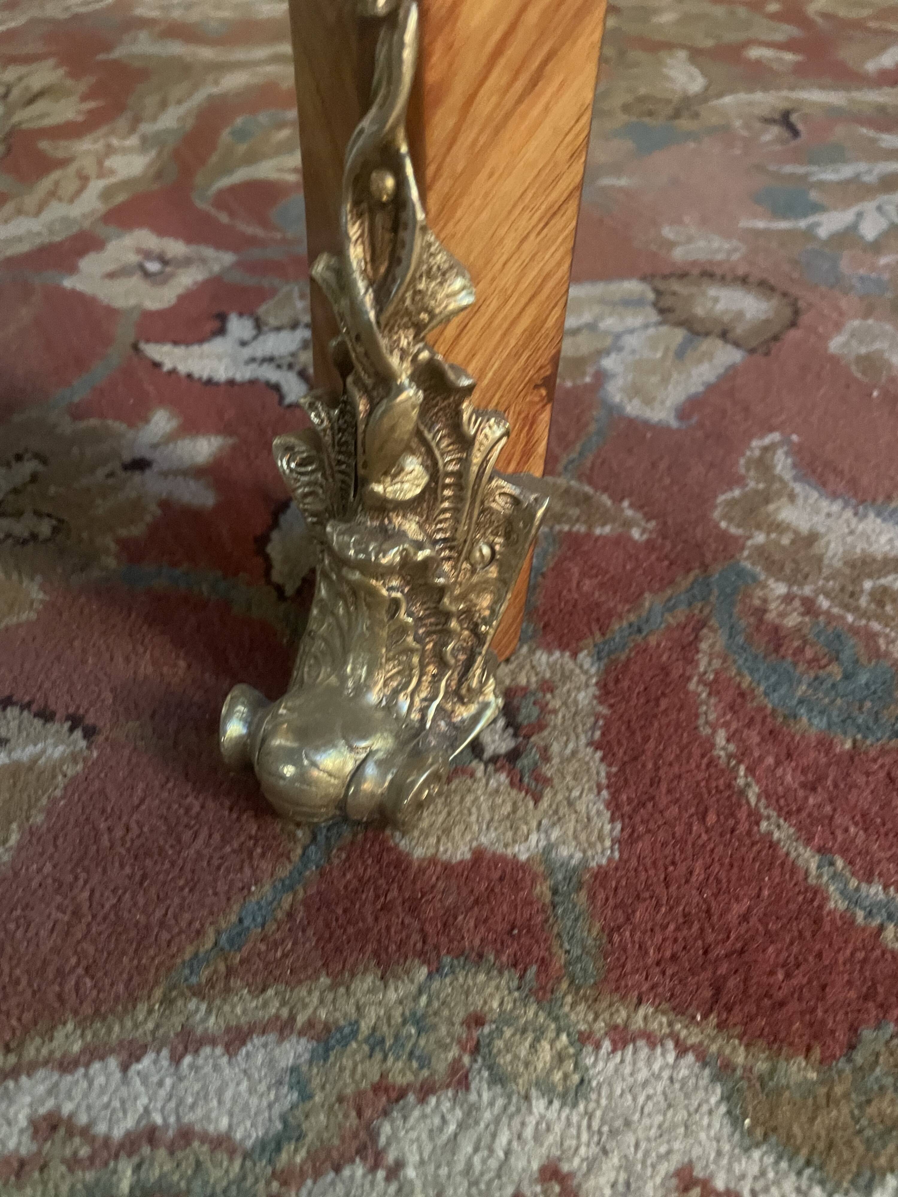 Louis XV style flat desk in marquetry