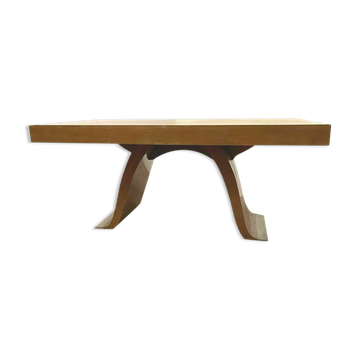 Art Deco dining table in walnut veneer XX century