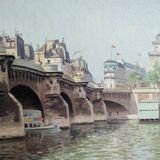 Painting Paris Le Pont Neuf by Charles Guilloux
