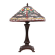 Tiffany style stained Glass Dragonfly Table lamp 1980s
