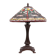 Tiffany style stained Glass Dragonfly Table lamp 1980s