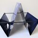 Blue metal magazine holders design 80s