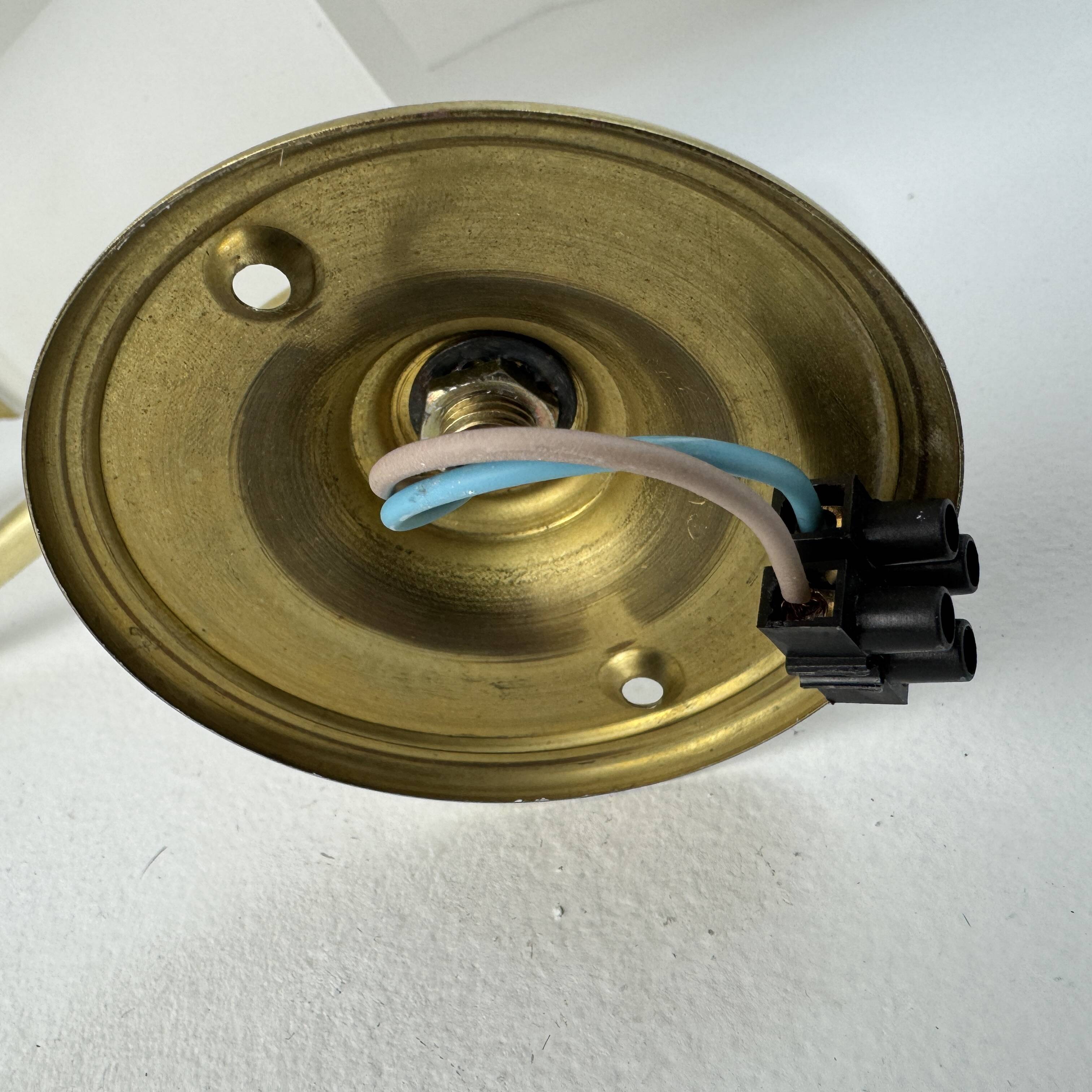 PAIR OF VINTAGE 1950S OPALINE WALL LIGHTS
