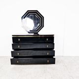 Jean Claude Mahey chest of drawers with mirror, 1970s