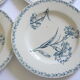 Lot de 6 assiettes plates  "terre de fer" modèle oeillet