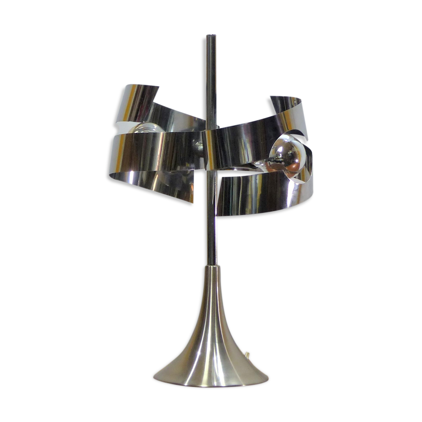 Lampe space age chromée