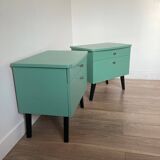 Pair of revamped 60s bedside tables