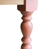 Round wooden table with folding sides