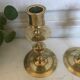 Pair of brass candle holders