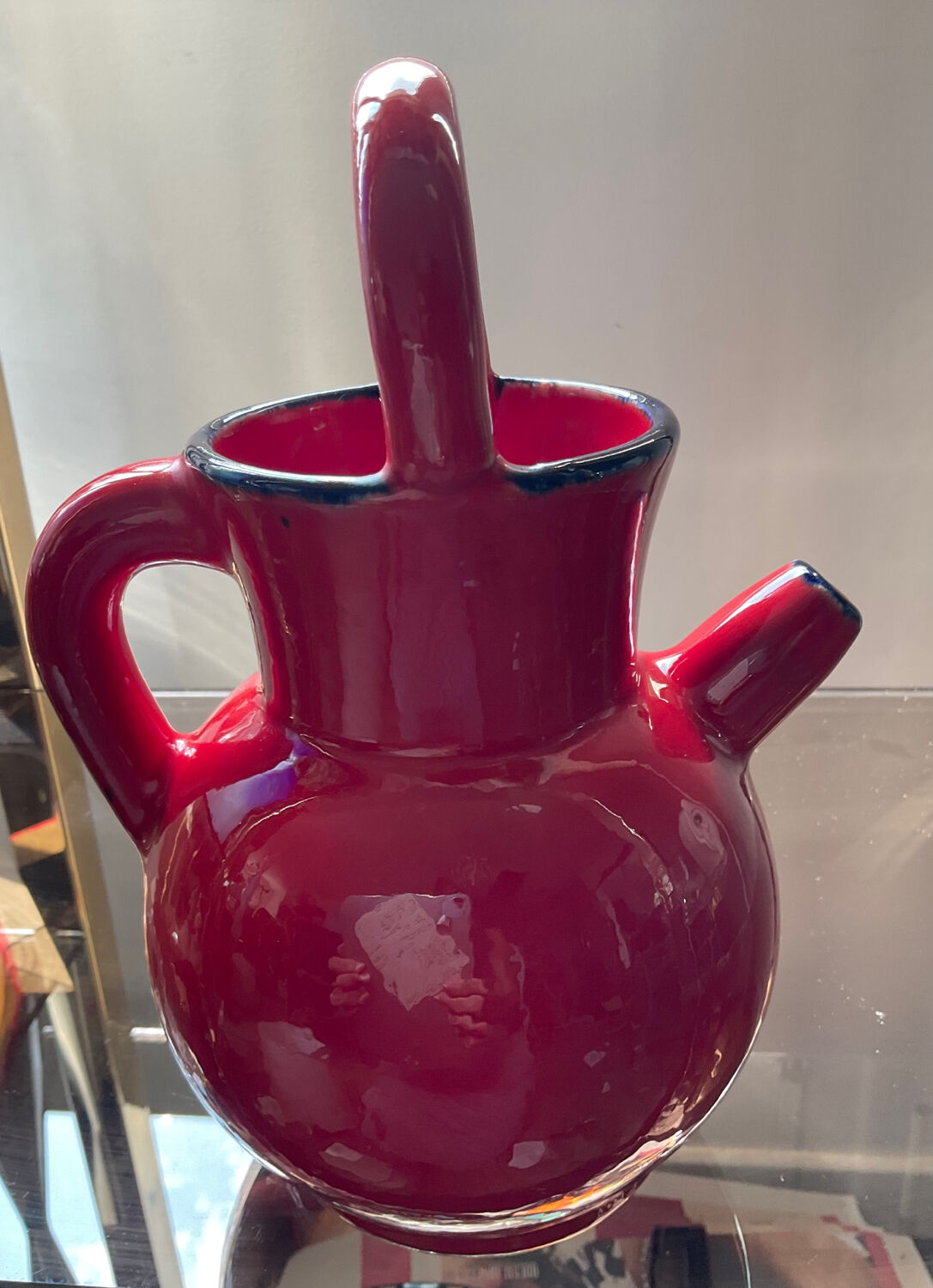 Pichet vintage en céramique émaillée