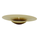 XL Murano Glass Round Fruit Bowl Table Plate Yellow Brown Italian Vintage