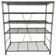 Free-standing industrial shelf with a metal structure, 4 shelves, 1960s, Germany.