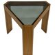 Vintage side table by Porada Arredi, 1970s wood and glass