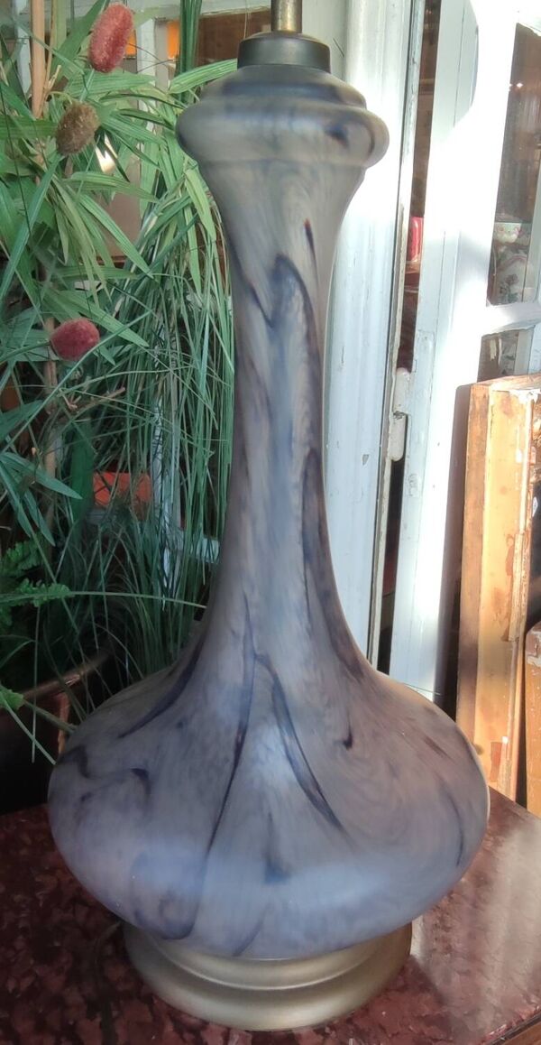 Grande lampe à poser verrerie de vianne pour suberville