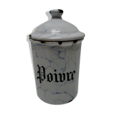 Enamelled pepper pot