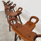 Vintage Sergio Rodrigues style bar stool, solid wood saddle stool, Brazilian modern