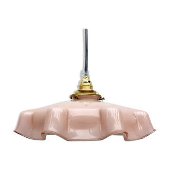 Pale pink opaline hanging lamp