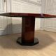 Red lacquered dining table and gold dust, 1970s