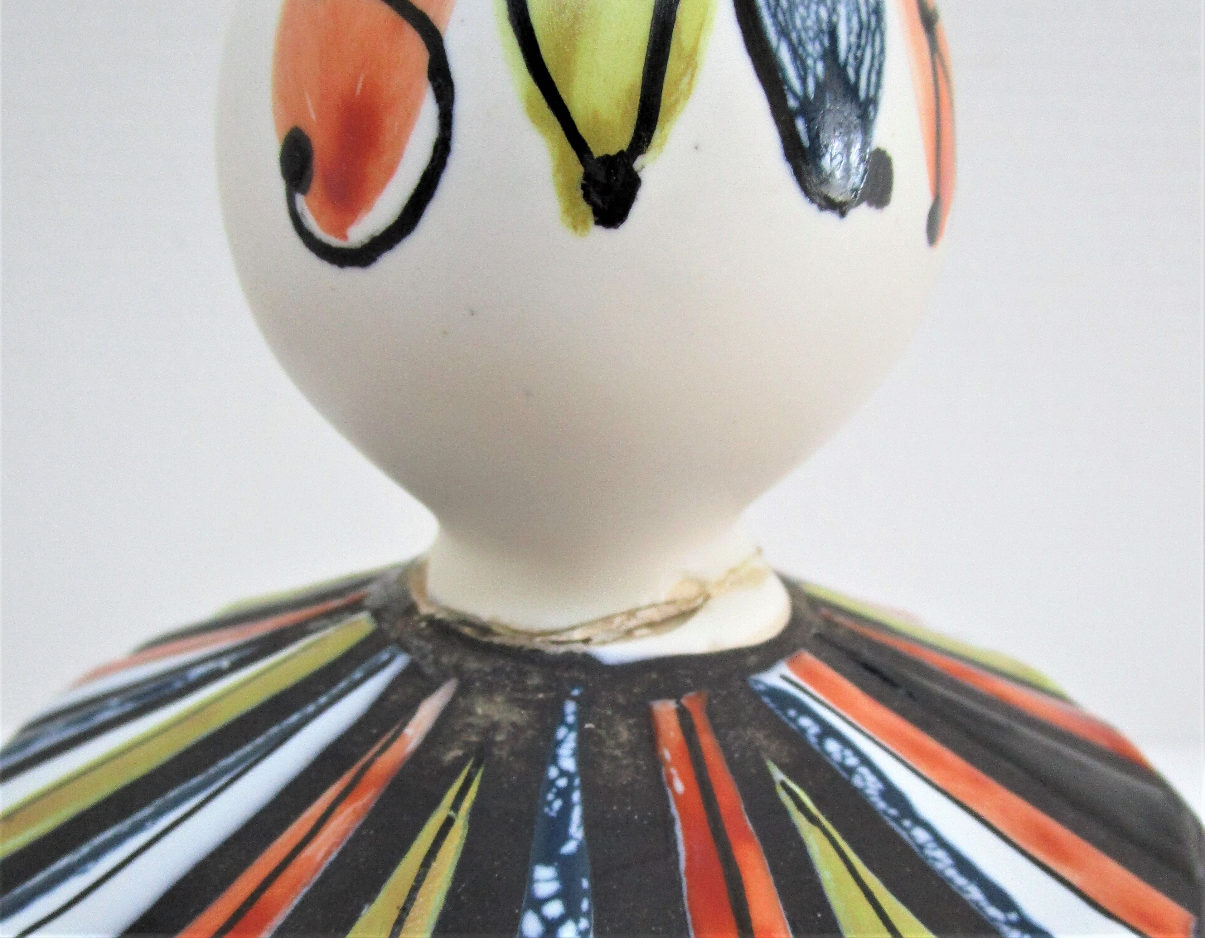 Ceramic sugar pot vallauris decoration pyjamas Roger Capron