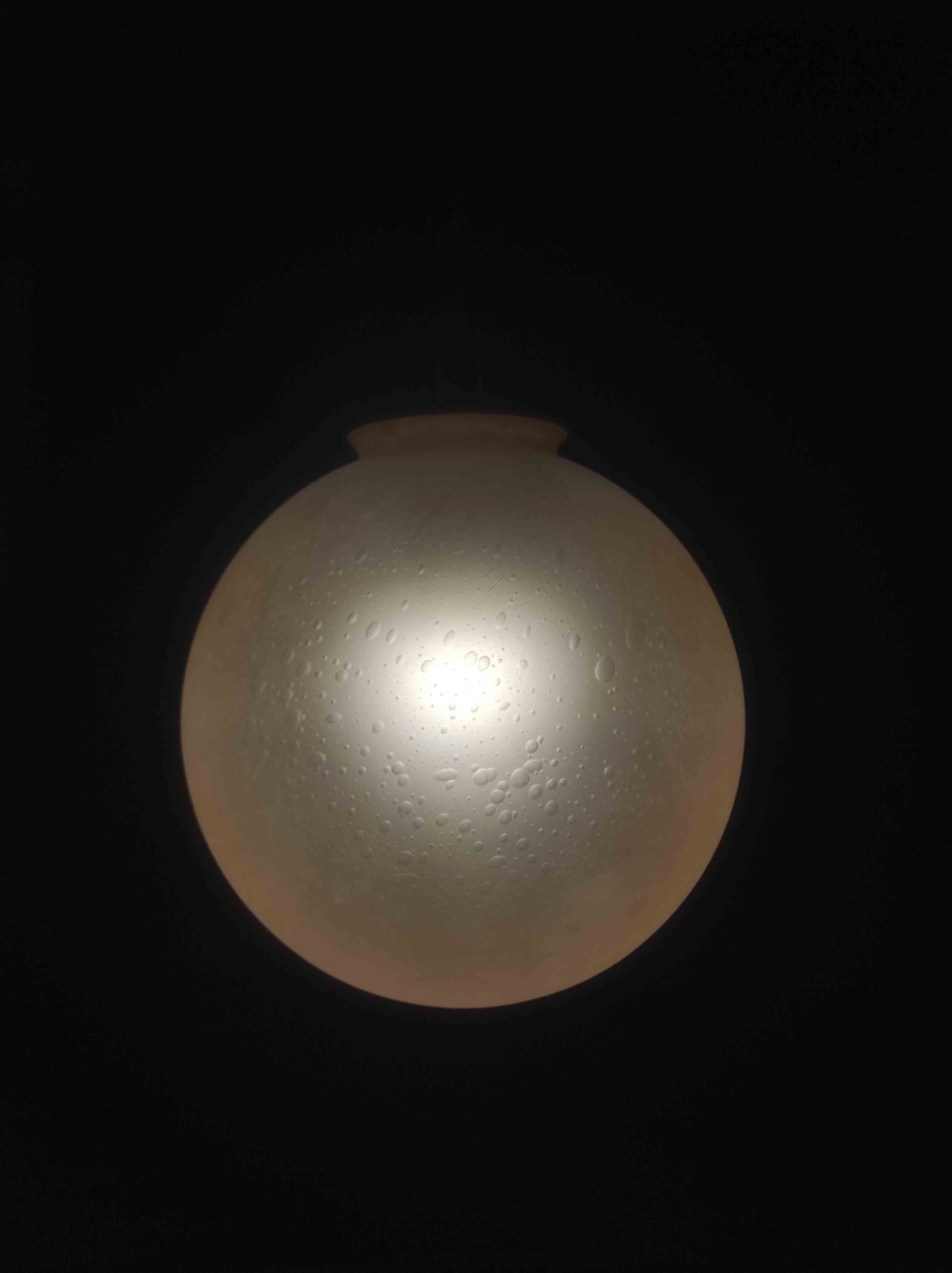 Suspension globe blown glass gilded