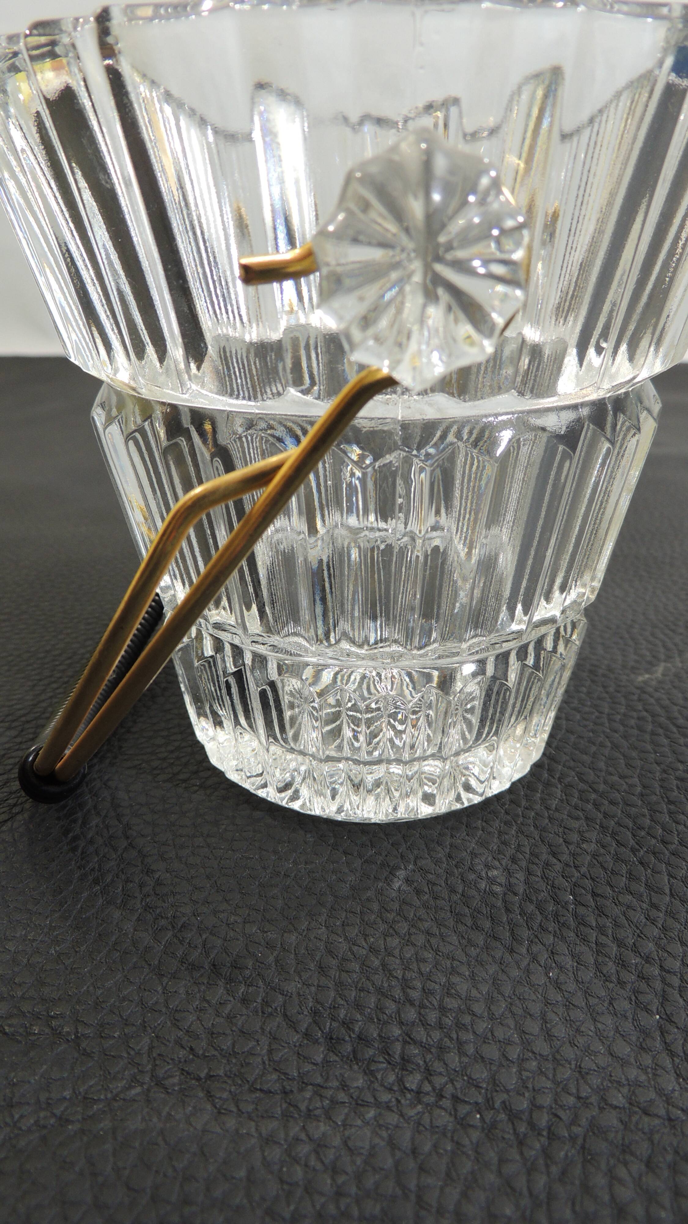 Vintage cut glass ice bucket – Berglas Austria – 1970s