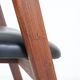 Set of 2 “A-Chairs” / teak chairs / recycling leather / black / Mid Century Danish Modern Design / 1960s