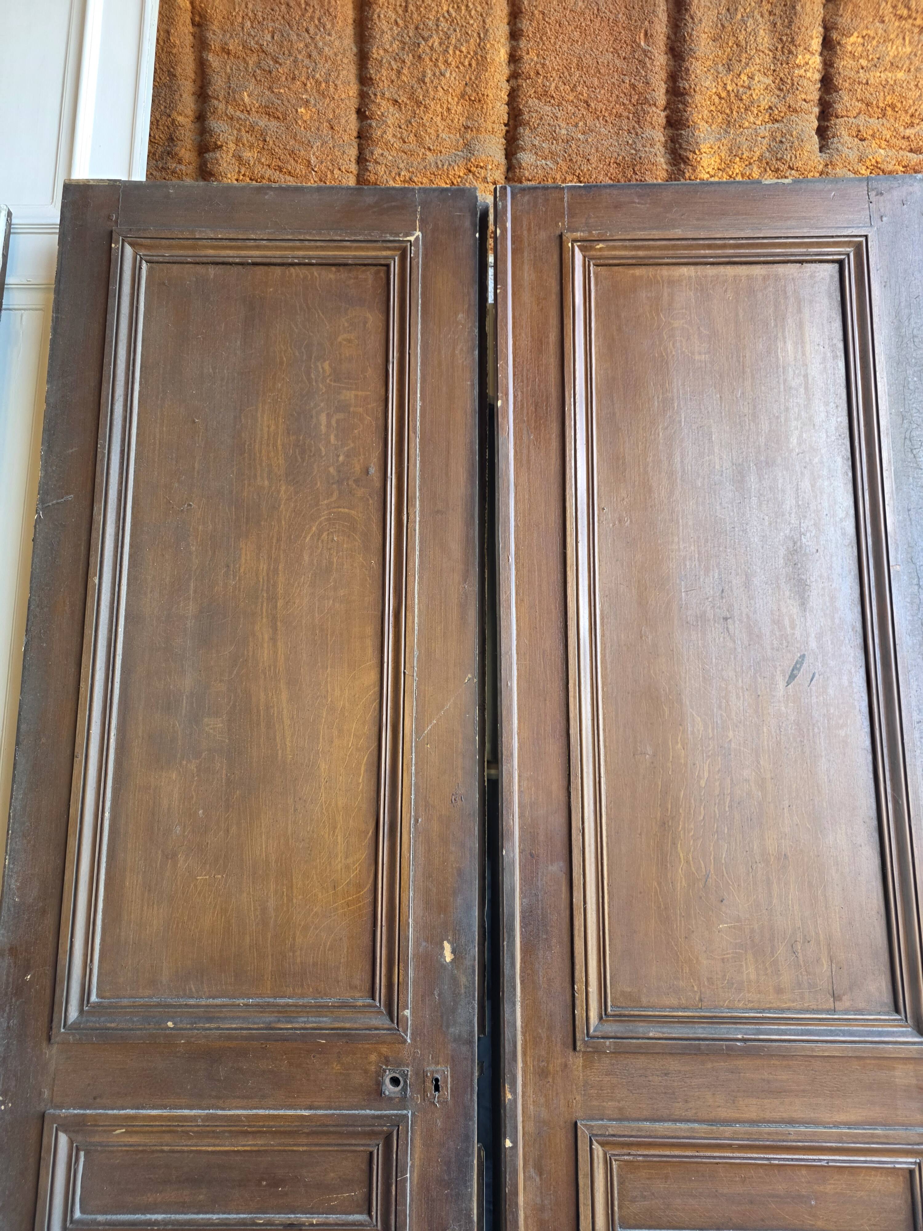3 paires de portes de séparation du XIXème s.