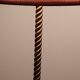 Vintage tripod floor lamp in golden brass twisted barrel