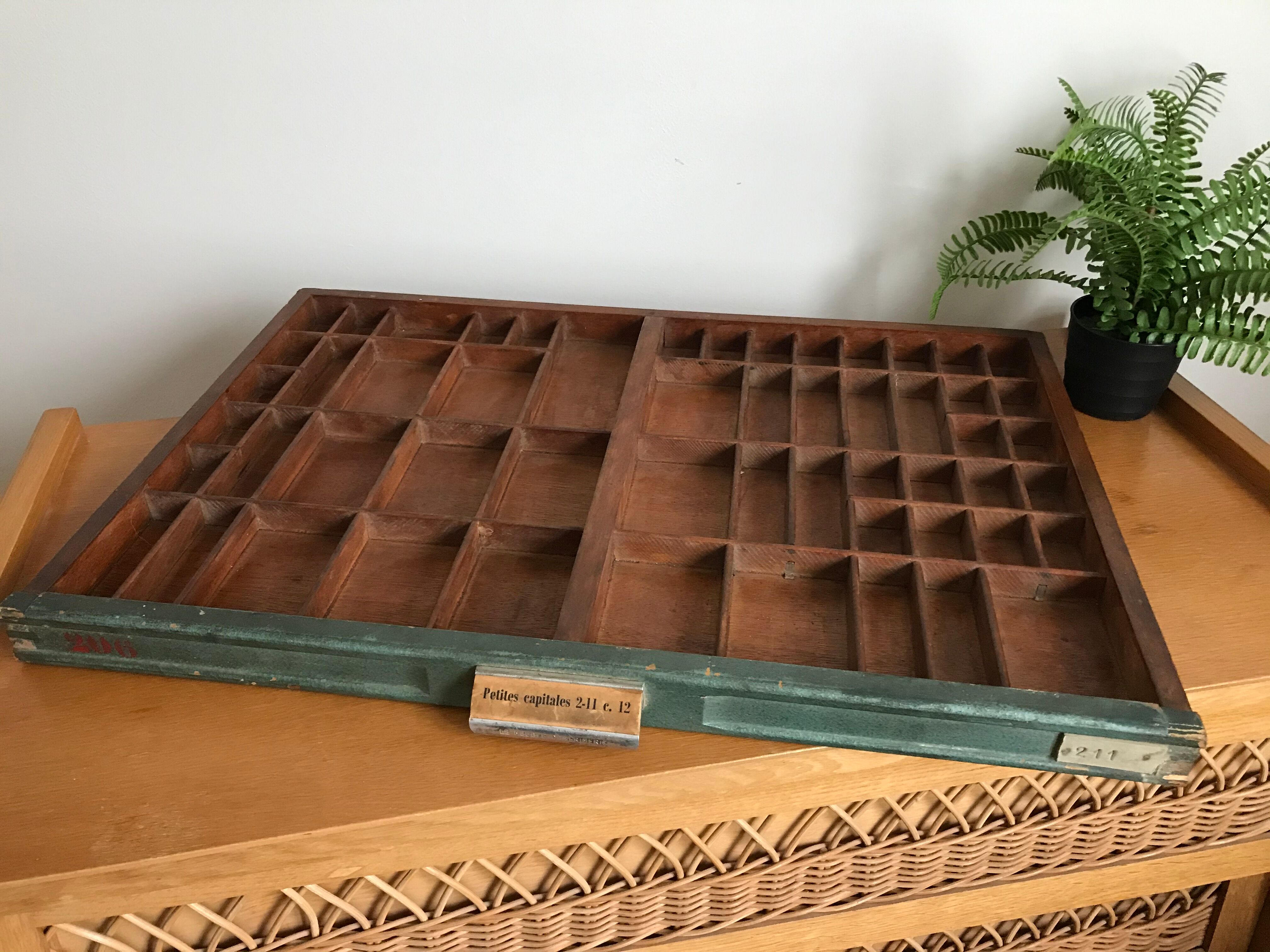 Old printing cabinet drawer locker