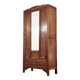 Art Deco wardrobe in solid wood with mirror from the 1920s.