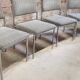Lot de  quatre chaises fauteuil vintage
