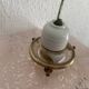 Vintage 1930s suspension pink clouded glass chandelier - 60 cm