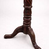 Carved wooden torchère, twisted column – Louis XIII style – XI