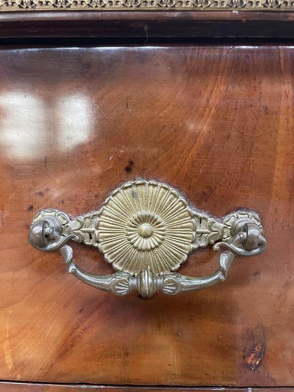 Commode époque Empire acajou marbre carrare