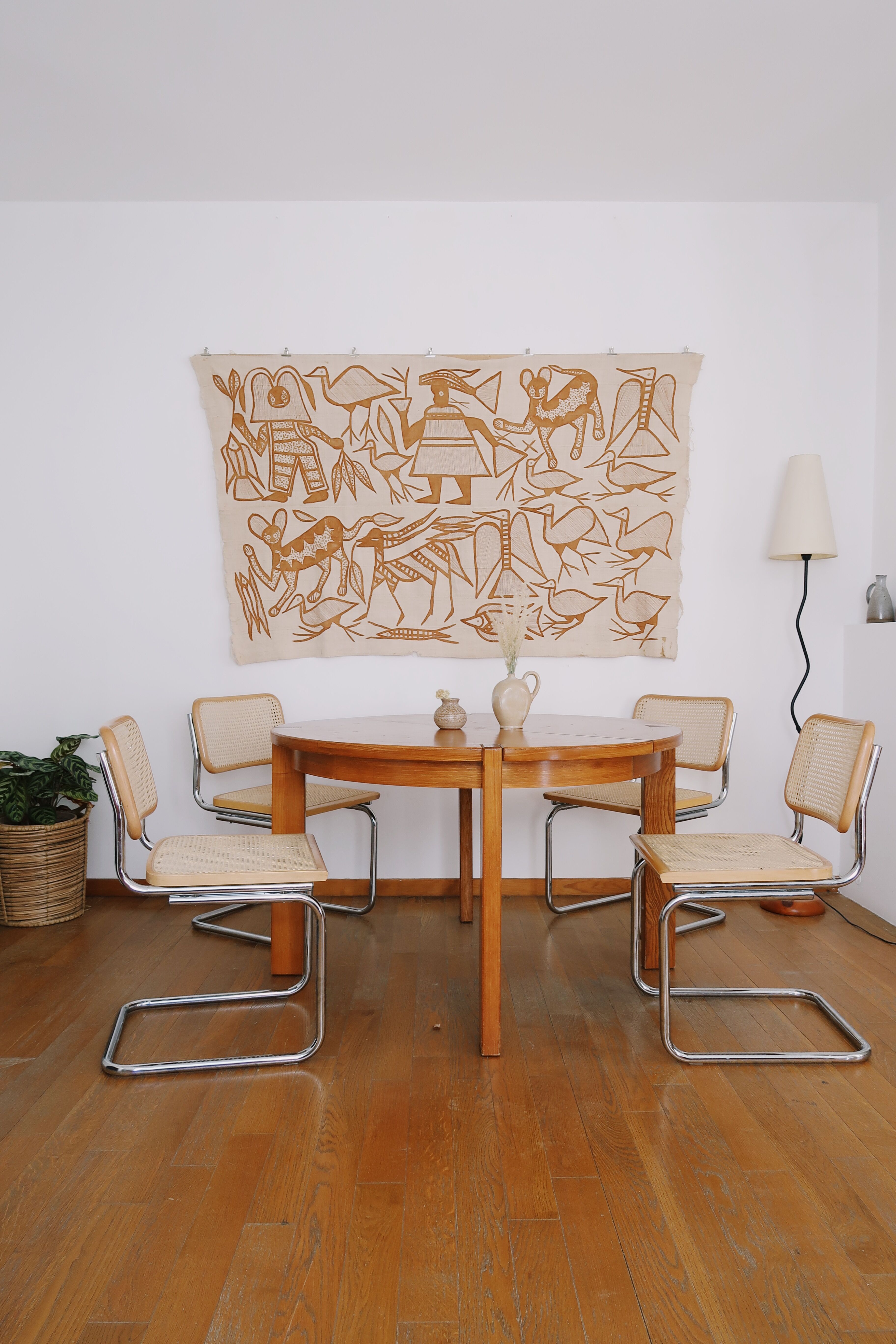 4 chairs cannage and chrome