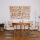 4 chairs cannage and chrome