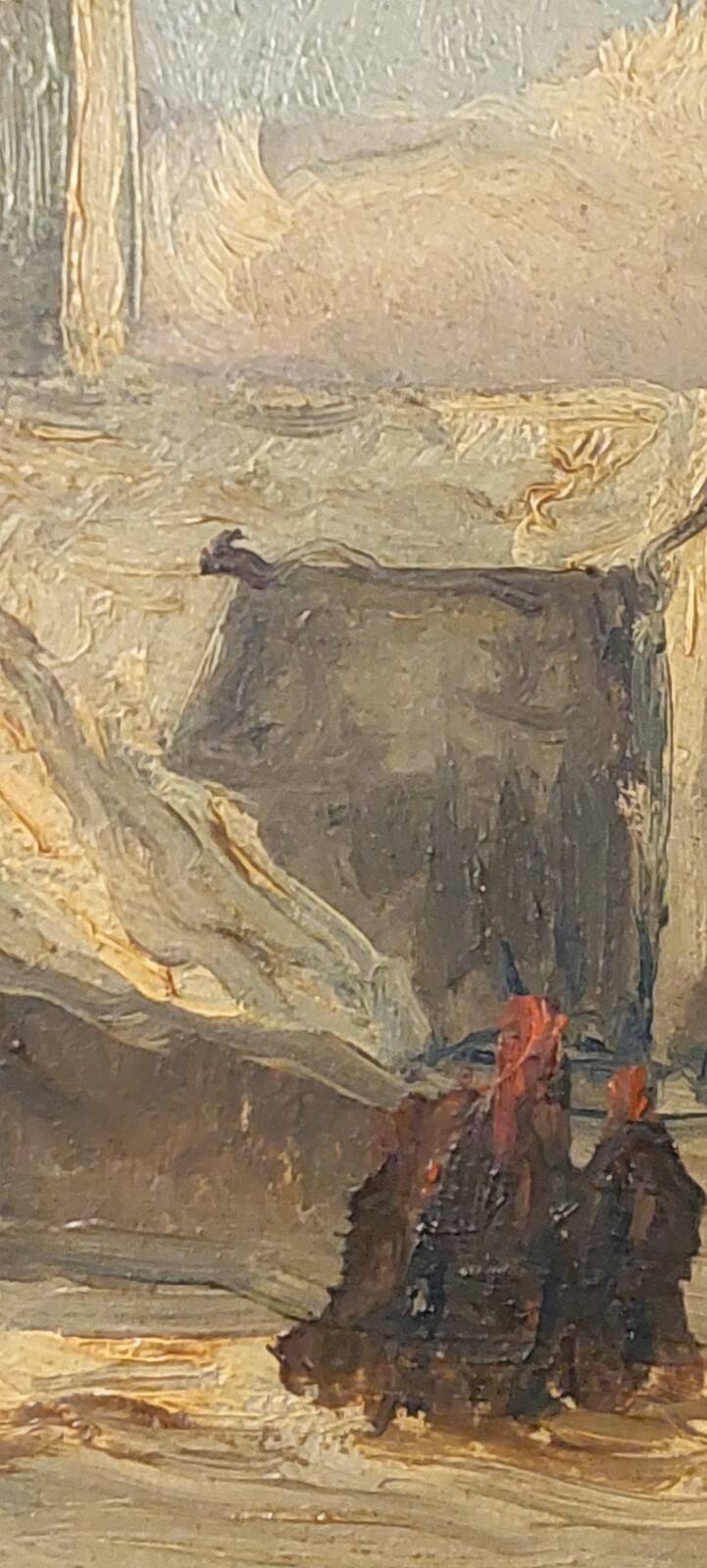 Old painting French school 19th century