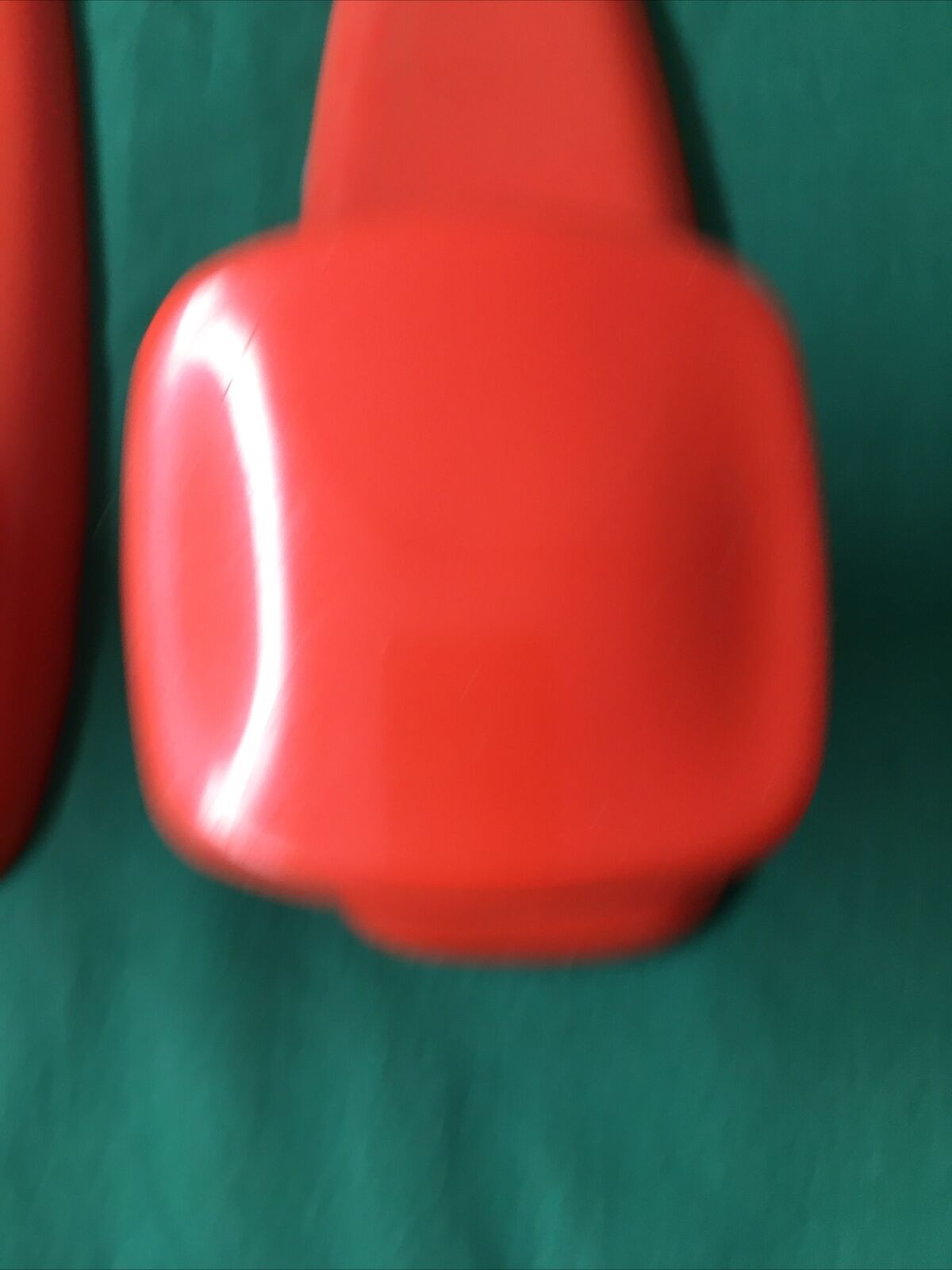 Pair of Patère coat rack Syla France plastic orange design 70s