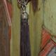 European Hand-Painted Wardrobe in Solid Oak circa 1800