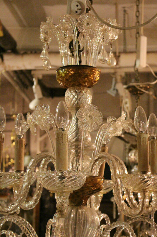 Chandelier In Murano Glass - Circa 1940.
