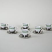 Set of espresso cups, Italian design, 1980s, made in Italy
