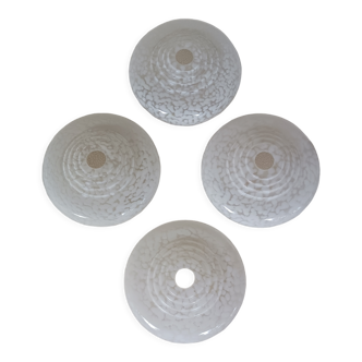 Set of 4 glass shades Clichy