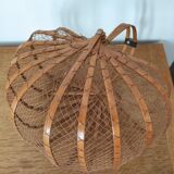 70s foldable mesh and bamboo basket