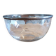 Saladier verre et métal argenté