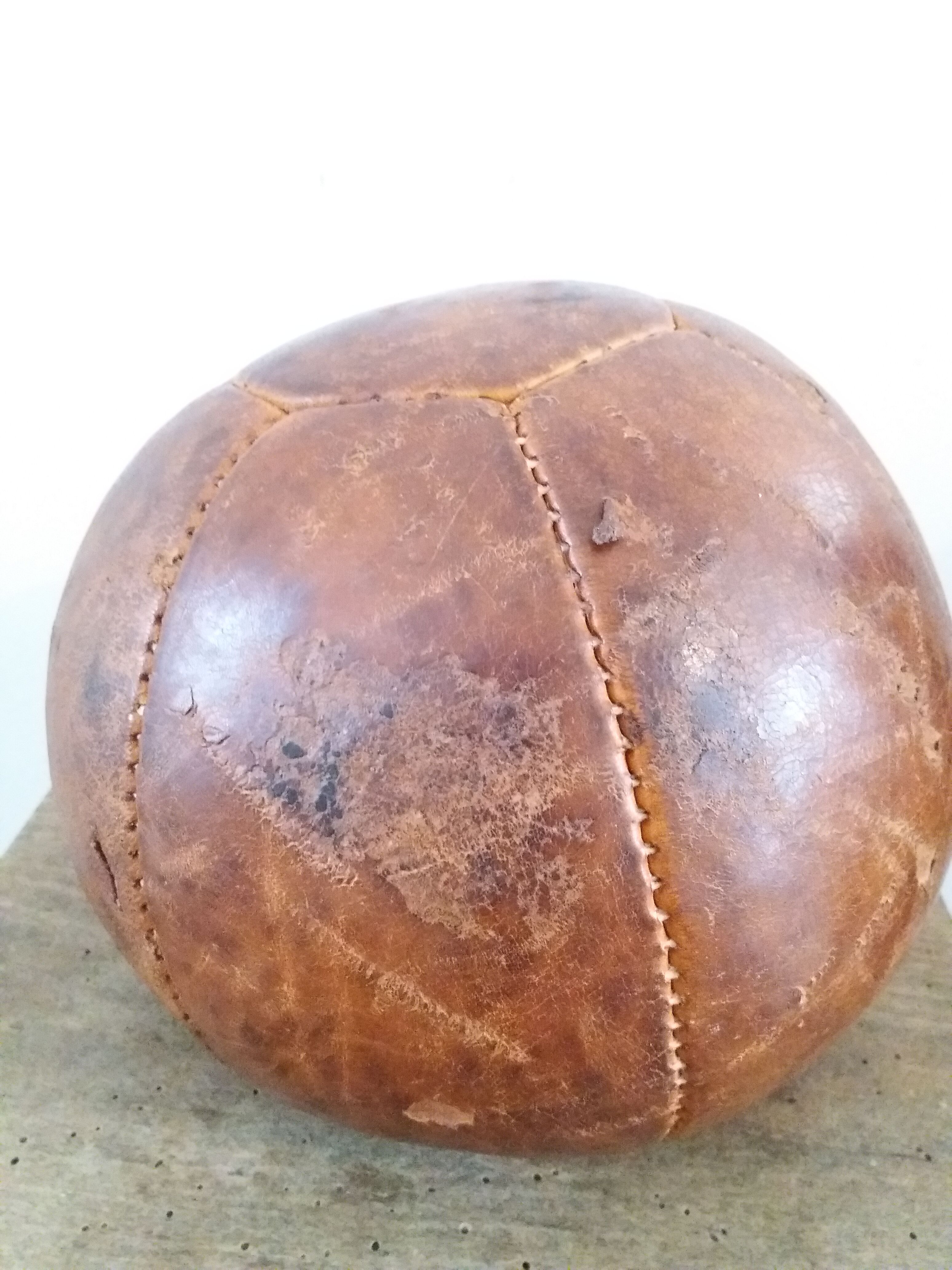 Fitness leather ball