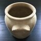 Beige stoneware plant pot/cachepot