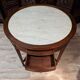 Round mahogany pedestal table Louis XVI