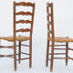 Série de 4 chaises paillées