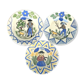 Lot de 3 assiettes céramique portugaise jeremias redondo
